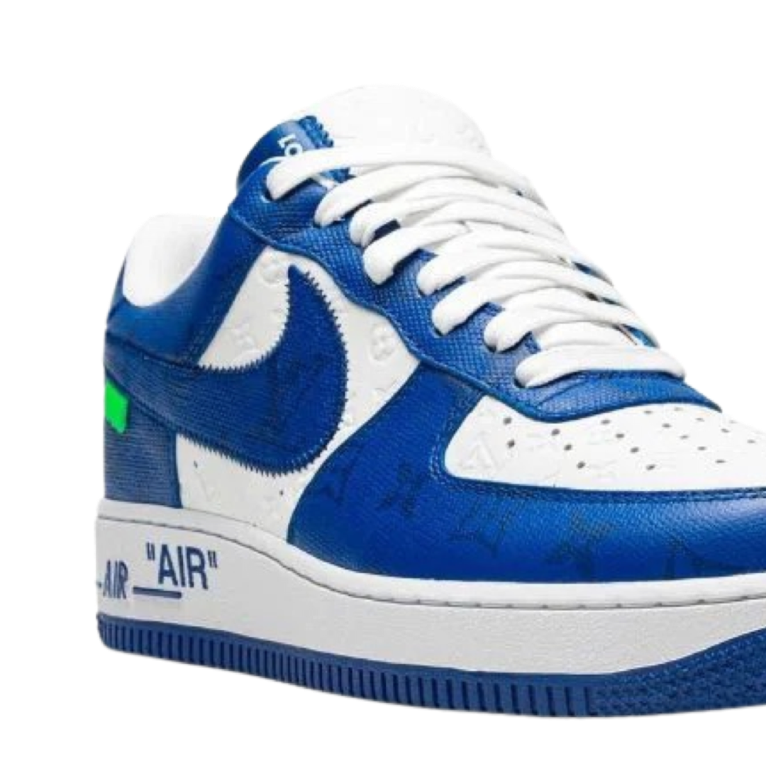 Louis Vuitton x Off White Air Force 1 Low Royal Blue White By Virgil Abloh