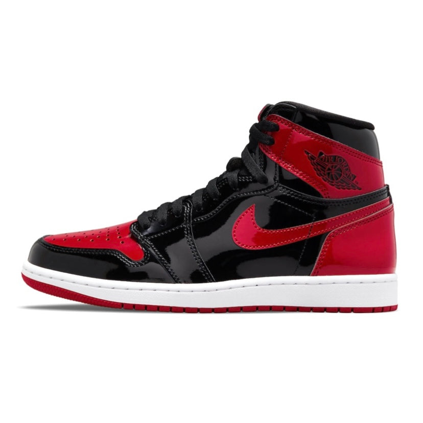 Air Jordan 1 High Retro Bred Patent Varsity Red Black White