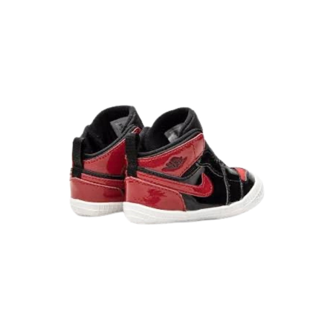 Jordan 1 Crib Bootie Bred Patent Toddler