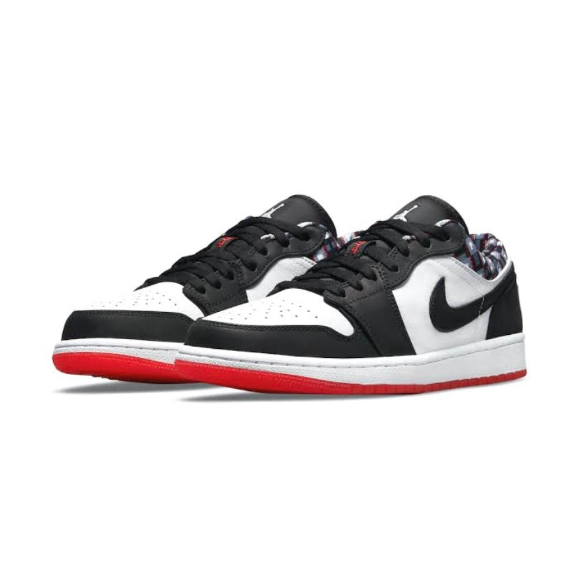 Air Jordan 1 Low Quai 54 White Black University Red