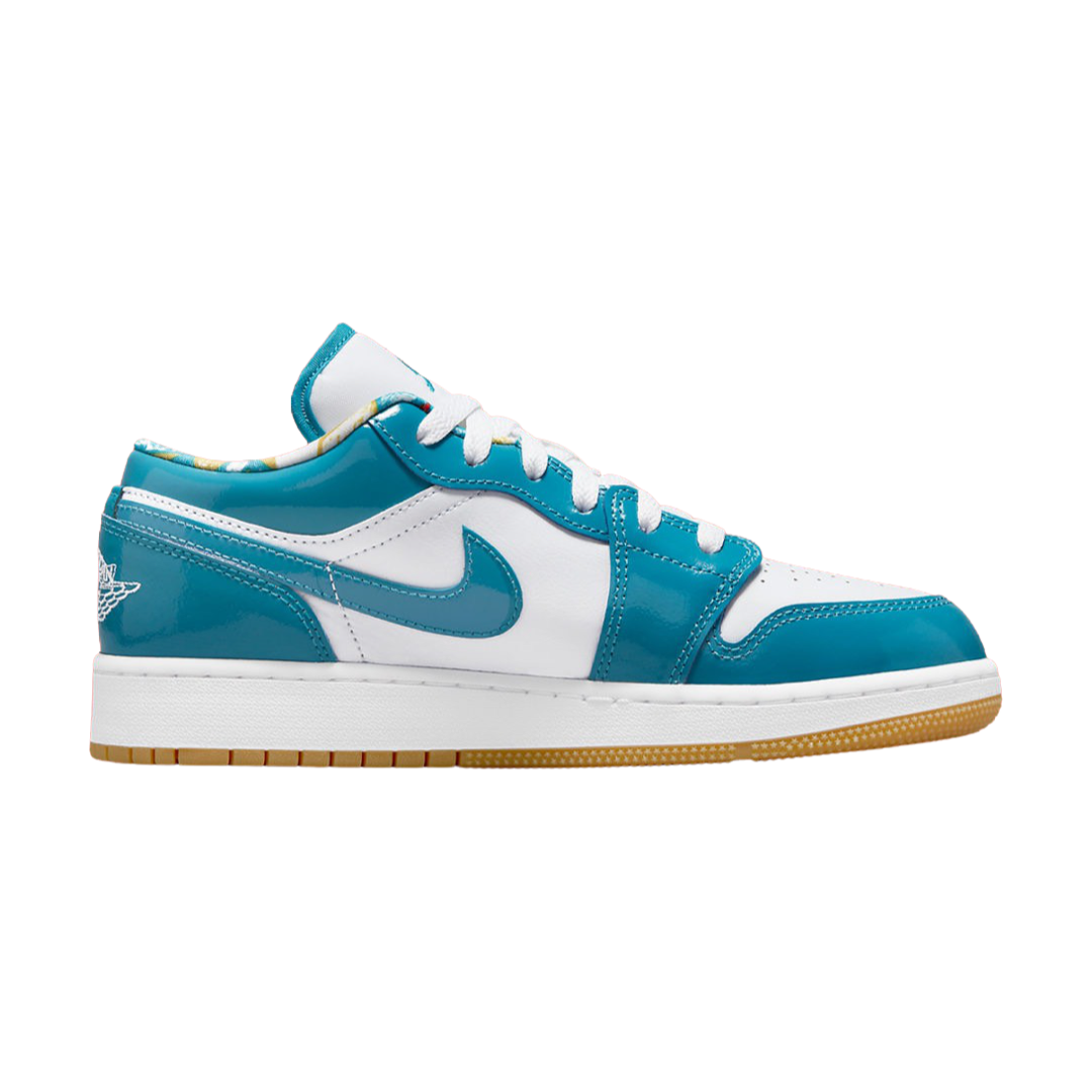 Air Jordan 1 Low GS Cyber Teal White