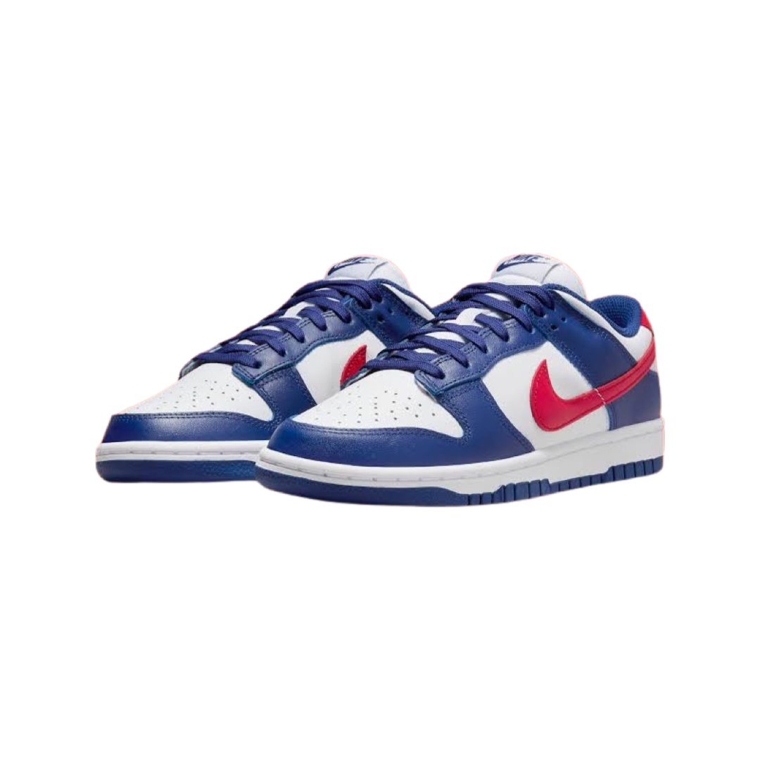 Women's Dunk Low White University Red Royal White