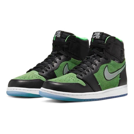 Air Jordan 1 High Zoom Air Rage Green Black Black Tomatillo