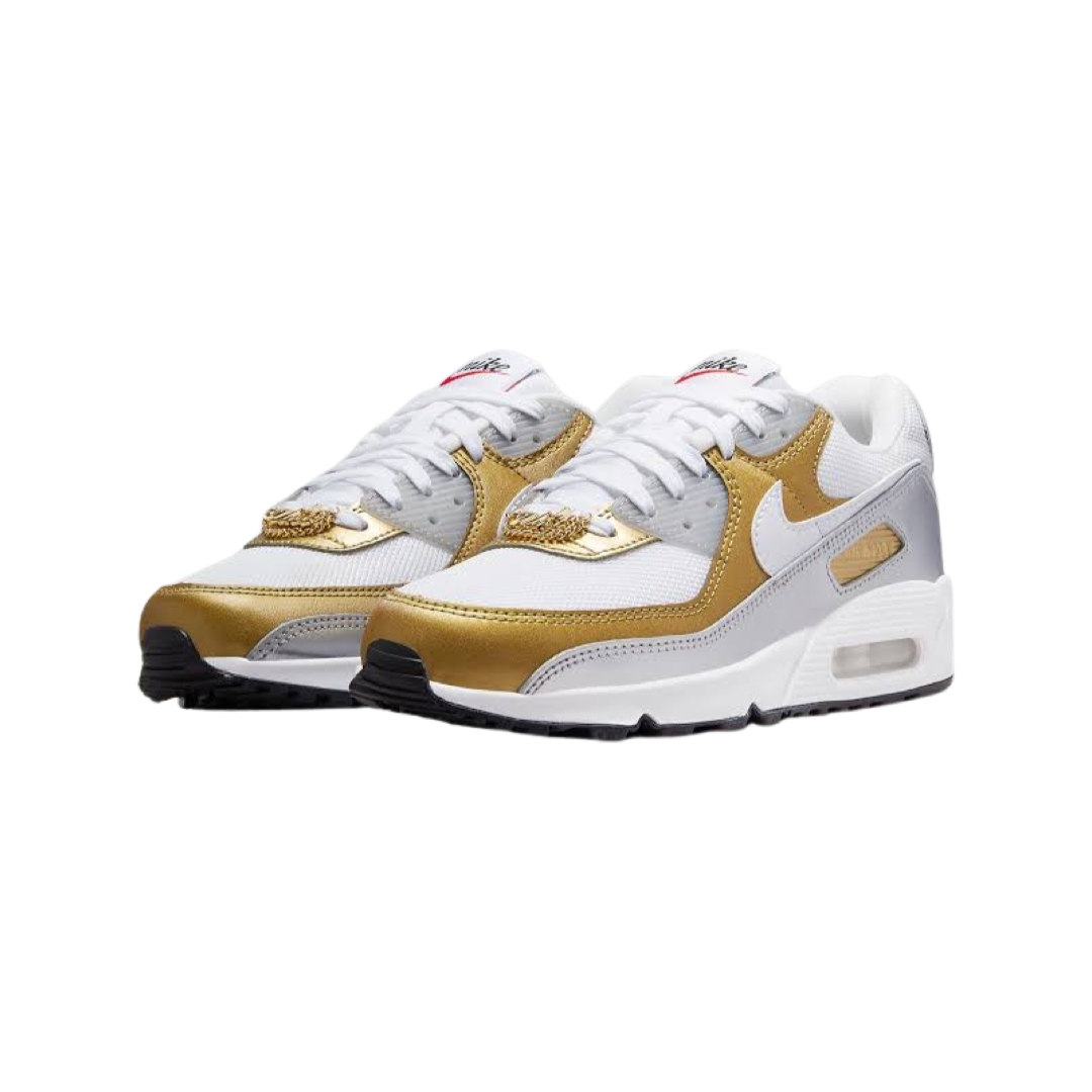 Women's Nike Air Max 90 Metallic Gold Silver