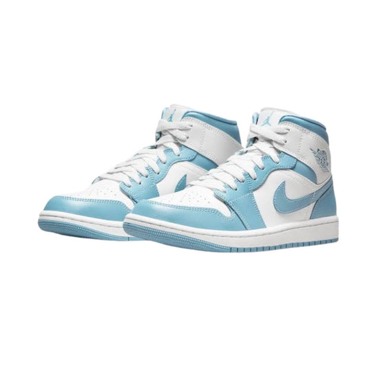 Women's Air Jordan 1 Mid Worn Blue Sail White