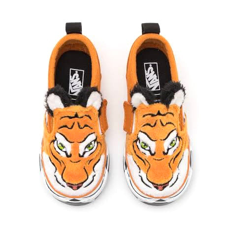 Vans Kids Classic Slip On vel-cro Discover Project Multi Tiger