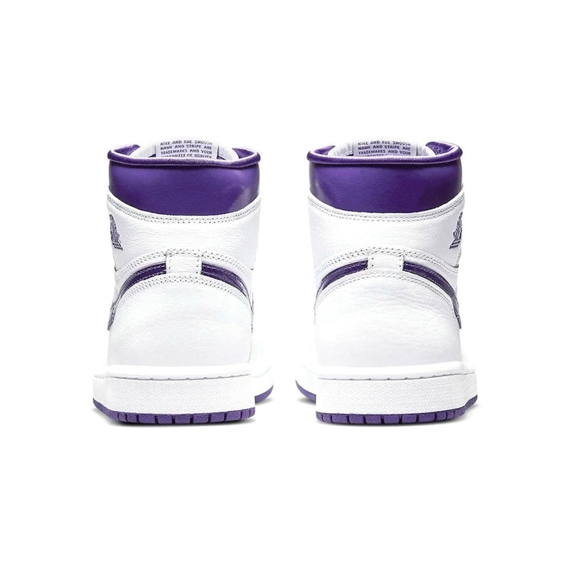 Women's Air Jordan 1 High OG Retro White Metallic Purple