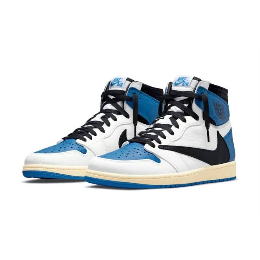 Travis Scott x Fragment x Air Jordan 1 Retro High White Black Royal Sail