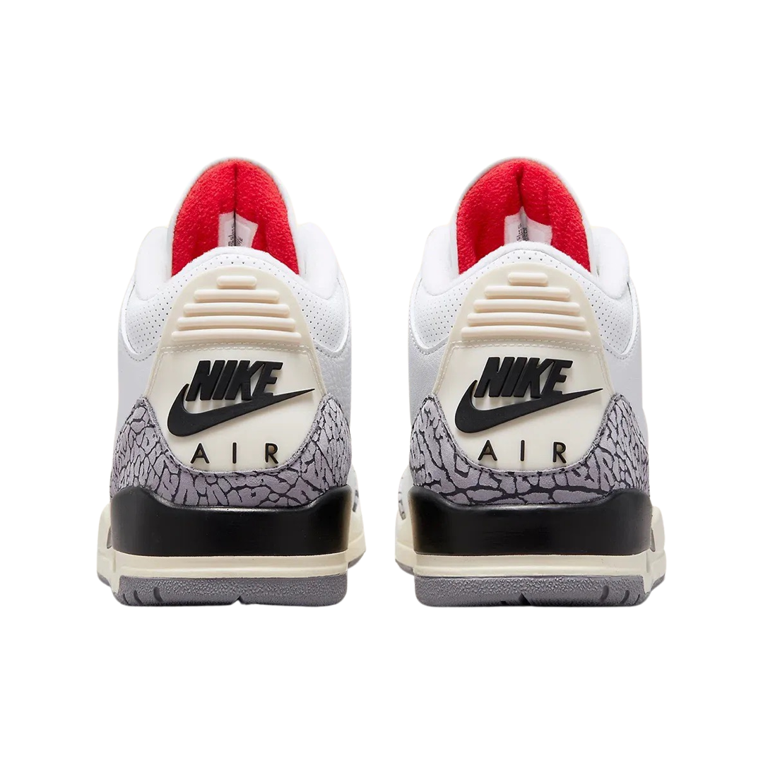 Air Jordan 3 Retro Reimagined White Cement Summit White Fire Red Black