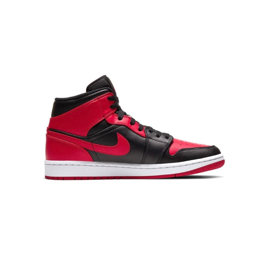 Air Jordan 1 Mid GS Bred Banned Black Gym Red 2020