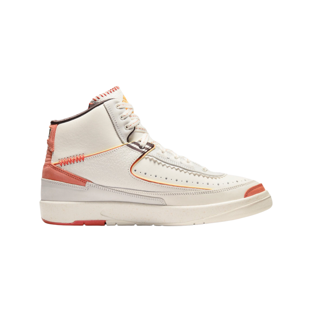 Air Jordan 2 Retro Maison Chateau Rouge Sail Citron Pulse Orange