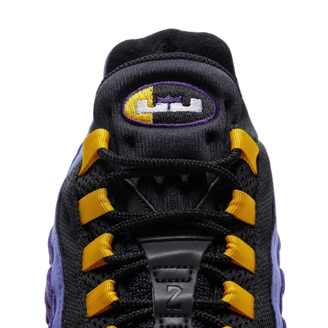 Nike Air Max 95 Lebron Lakers Black White Amarillo Court Purple