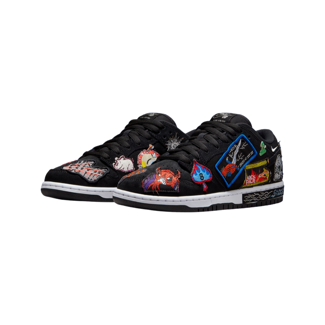 Nike SB Dunk Low Neck Face Black White Multi Colour