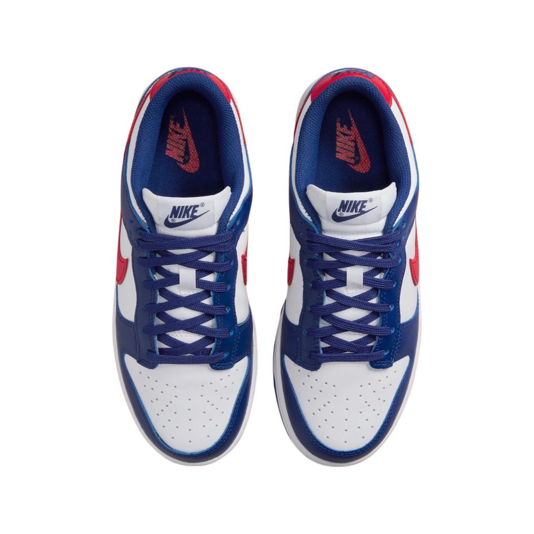 Women's Dunk Low White University Red Royal White