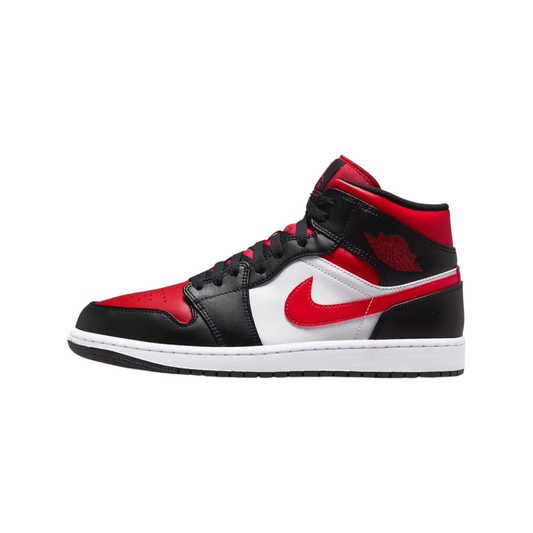 Air Jordan 1 Mid Black Fire Red White