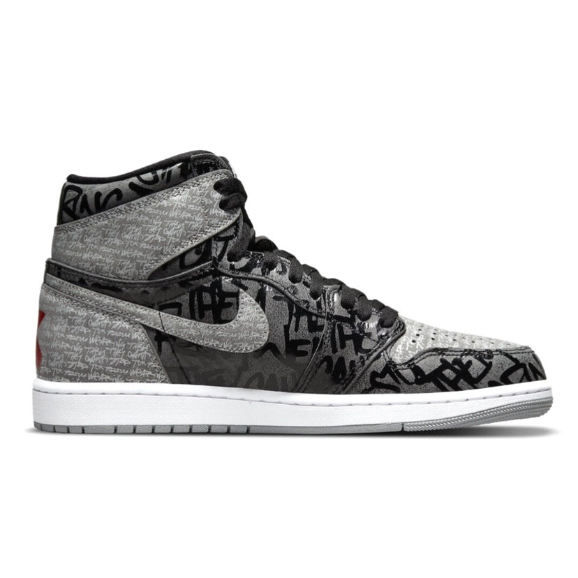 Air Jordan 1 Retro High OG Rebellionaire Black White Particle Grey