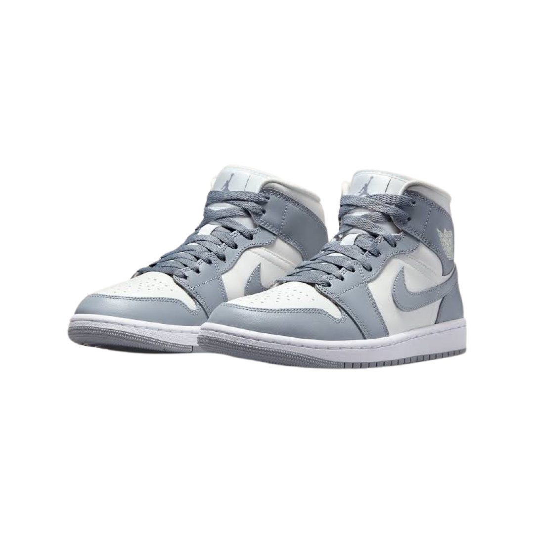 Women's Air Jordan 1 Mid Stealth Grey White