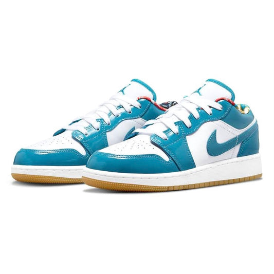 Air Jordan 1 Low GS Cyber Teal White