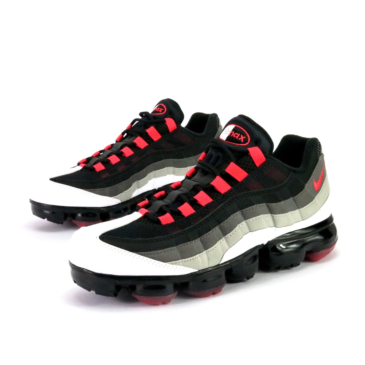 Air VaporMax 95 White Hot Red Dark Pewter