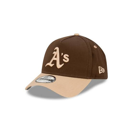 New Era 940 K-Frame Oakland A's Toffee Walnut Wheat Clothstrap Cap