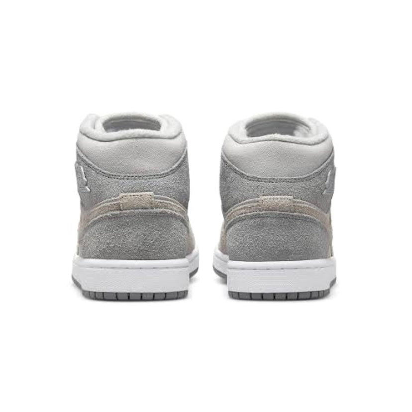 Women's Air Jordan 1 Mid Particle Grey Suede