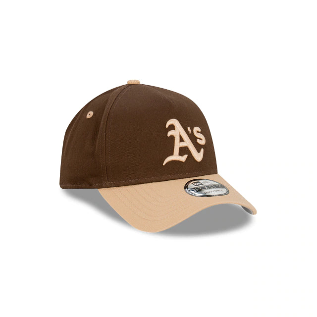 New Era 940 K-Frame Oakland A's Toffee Walnut Wheat Clothstrap Cap