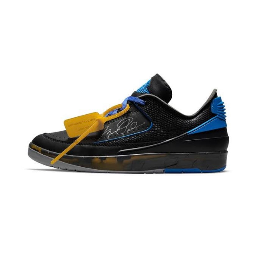 Off-White x Jordan 2 Retro Low Black Blue