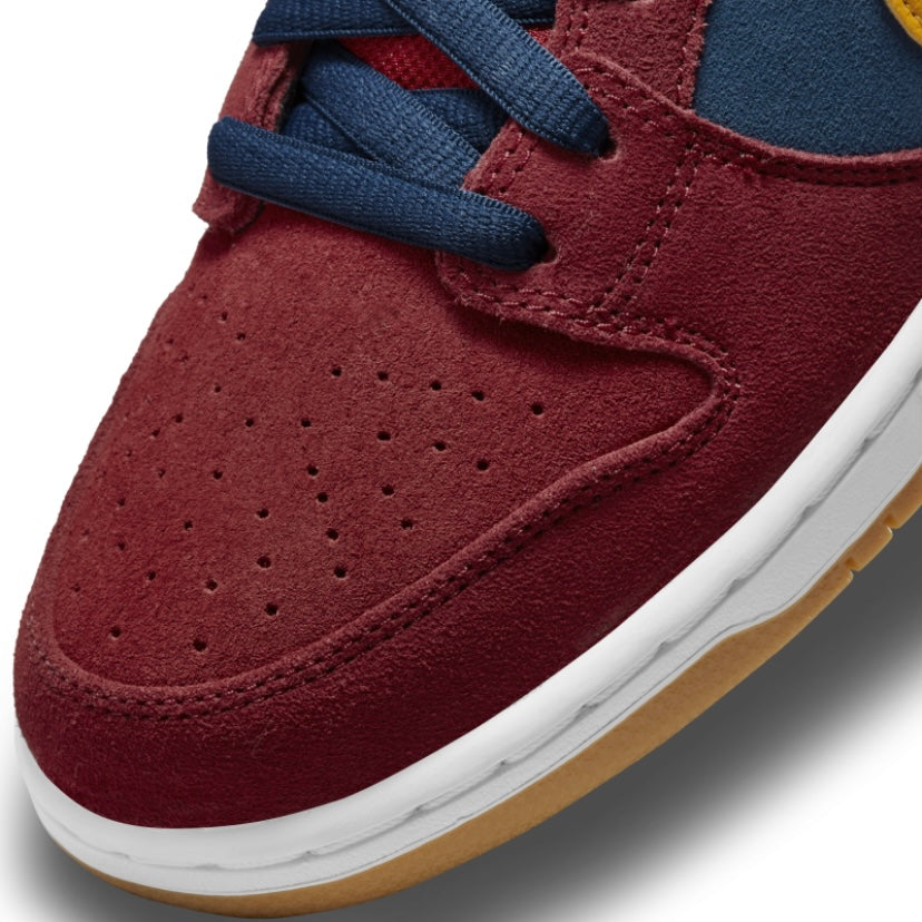 Nike SB Dunk Low Pro Premium Barcelona Navy University Gold Gym Red