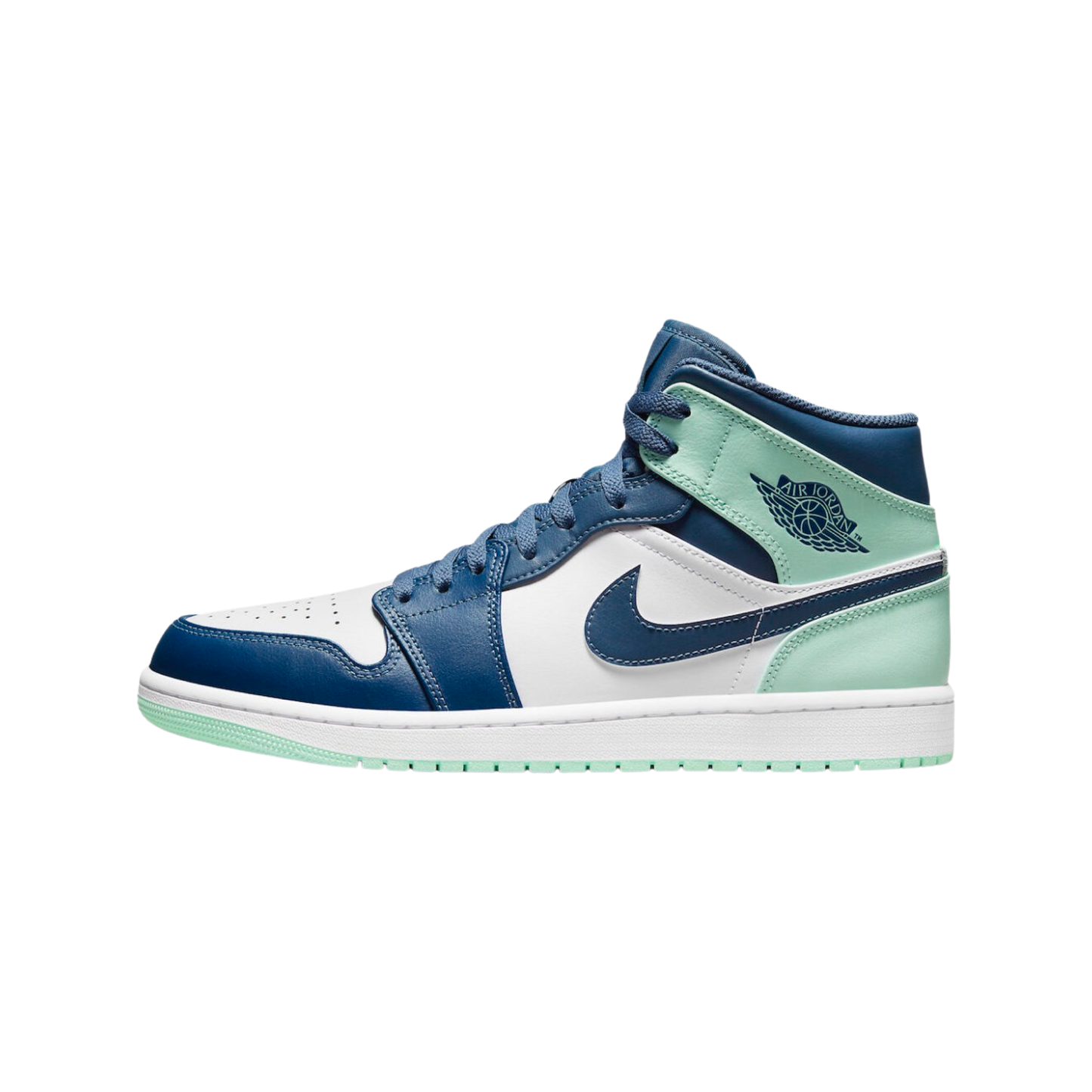 Air Jordan 1 Mid Mystic Navy Mint White