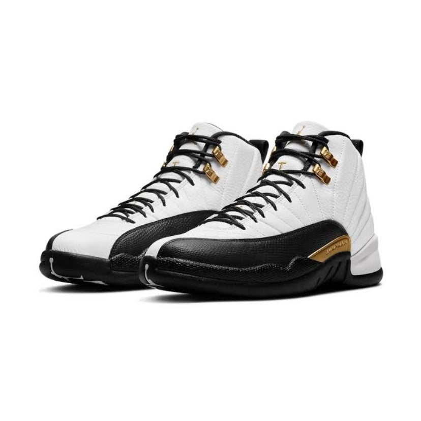 Air Jordan 12 Retro Royalty White Black Metallic Gold