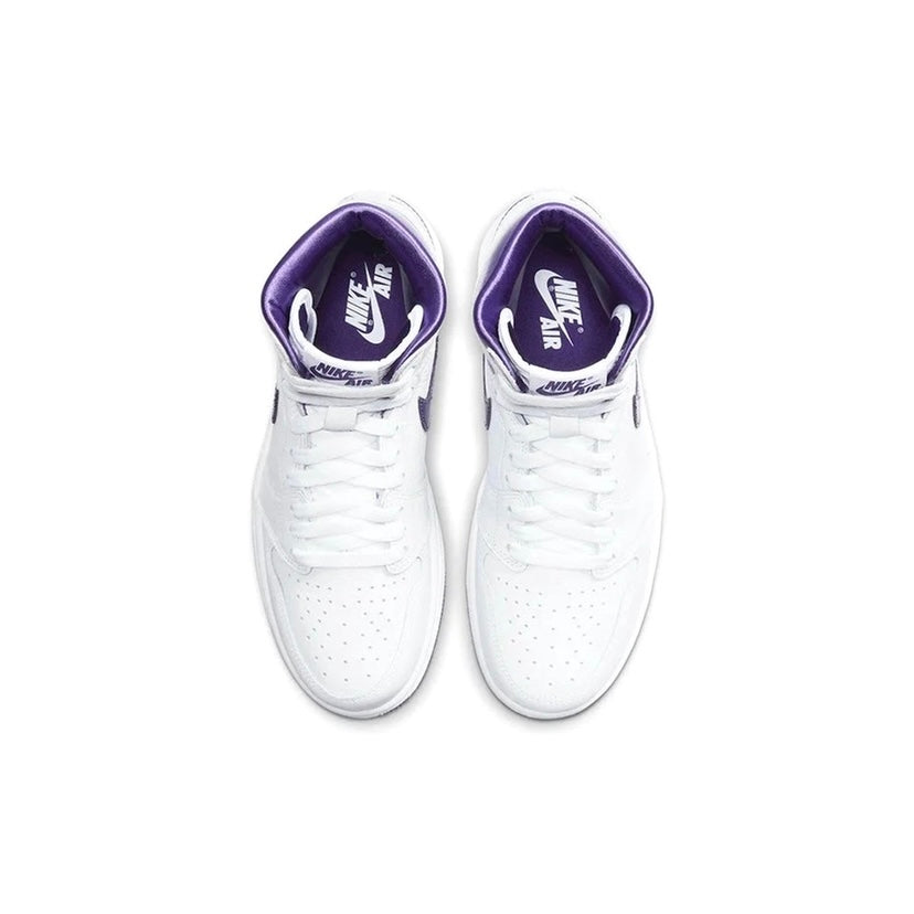 Women's Air Jordan 1 High OG Retro White Metallic Purple