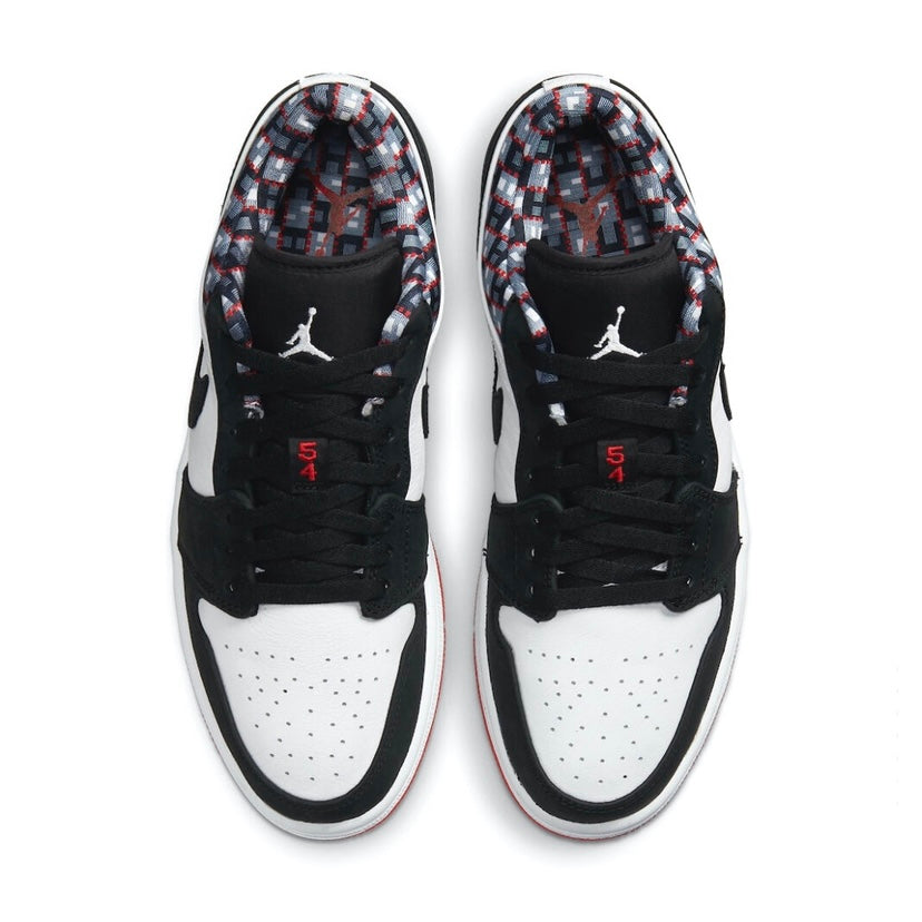 Air Jordan 1 Low Quai 54 White Black University Red