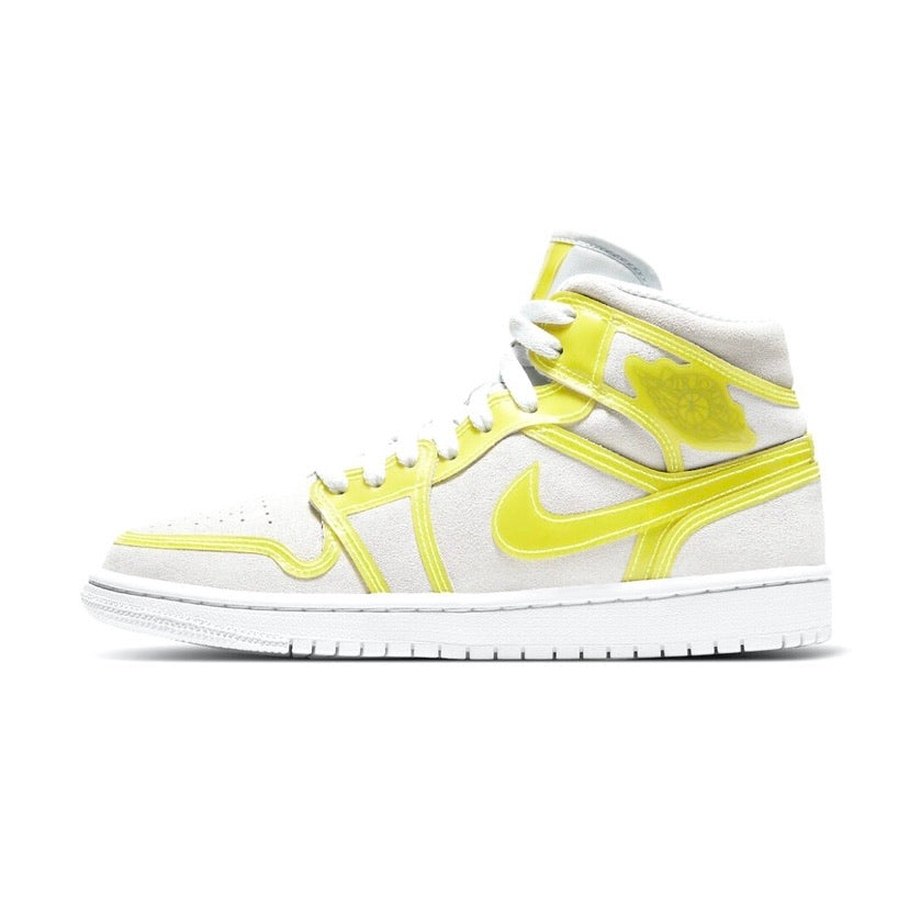 Women's Air Jordan 1 Mid Luxe Off White Optic Yellow White