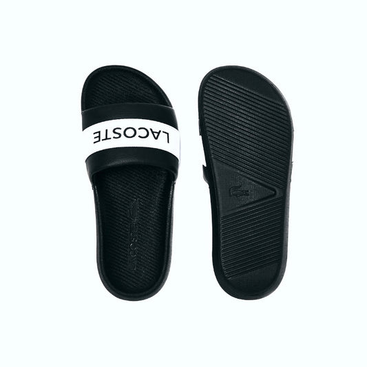 Womens Croco Slide 0721 Black White By Lacoste