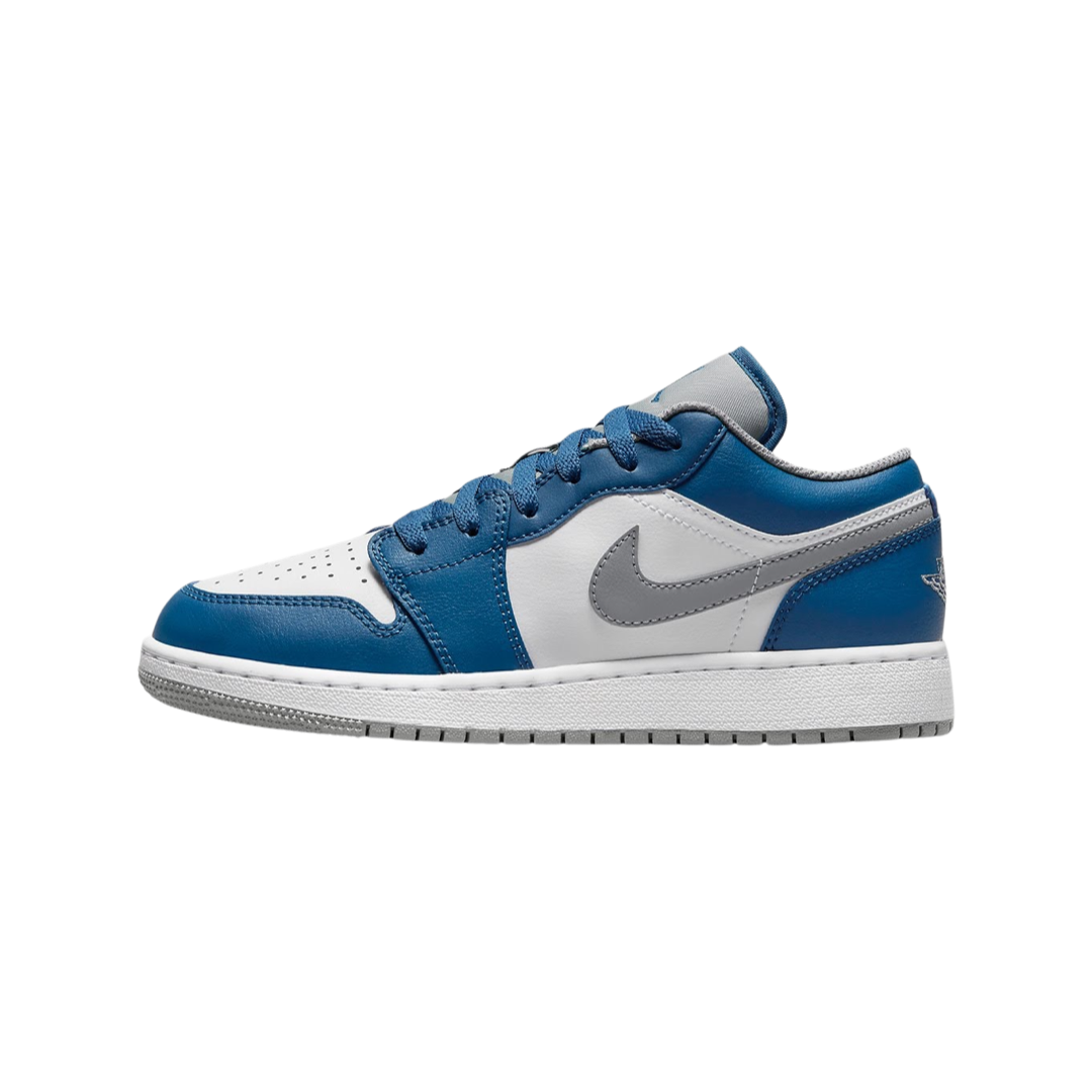 Air Jordan 1 Low GS True Blue Cement Grey White