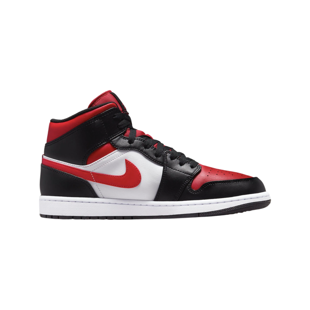 Air Jordan 1 Mid GS Black Fire Red