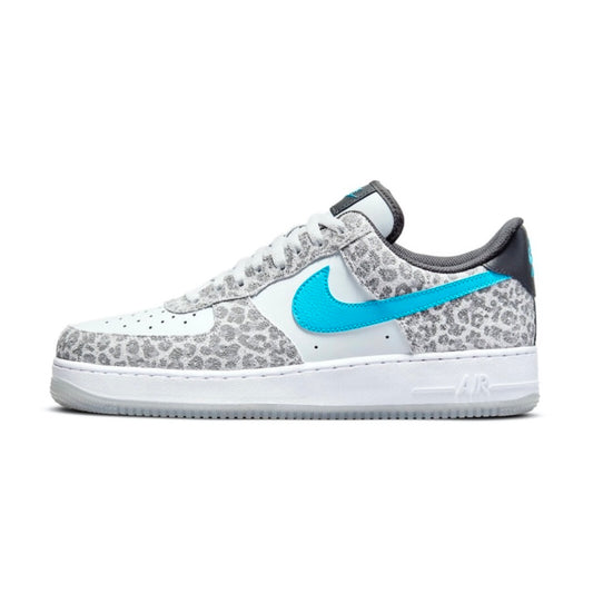 Nike Air Force 1 Low Leopard Blue Fury Black Grey