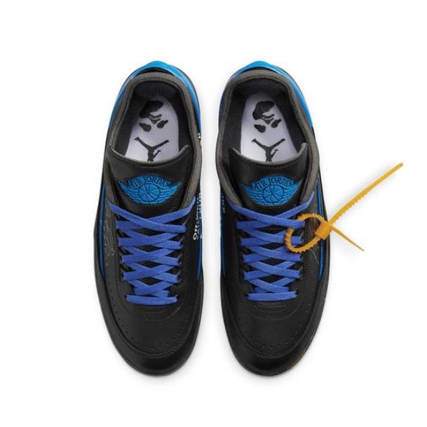 Off-White x Jordan 2 Retro Low Black Blue