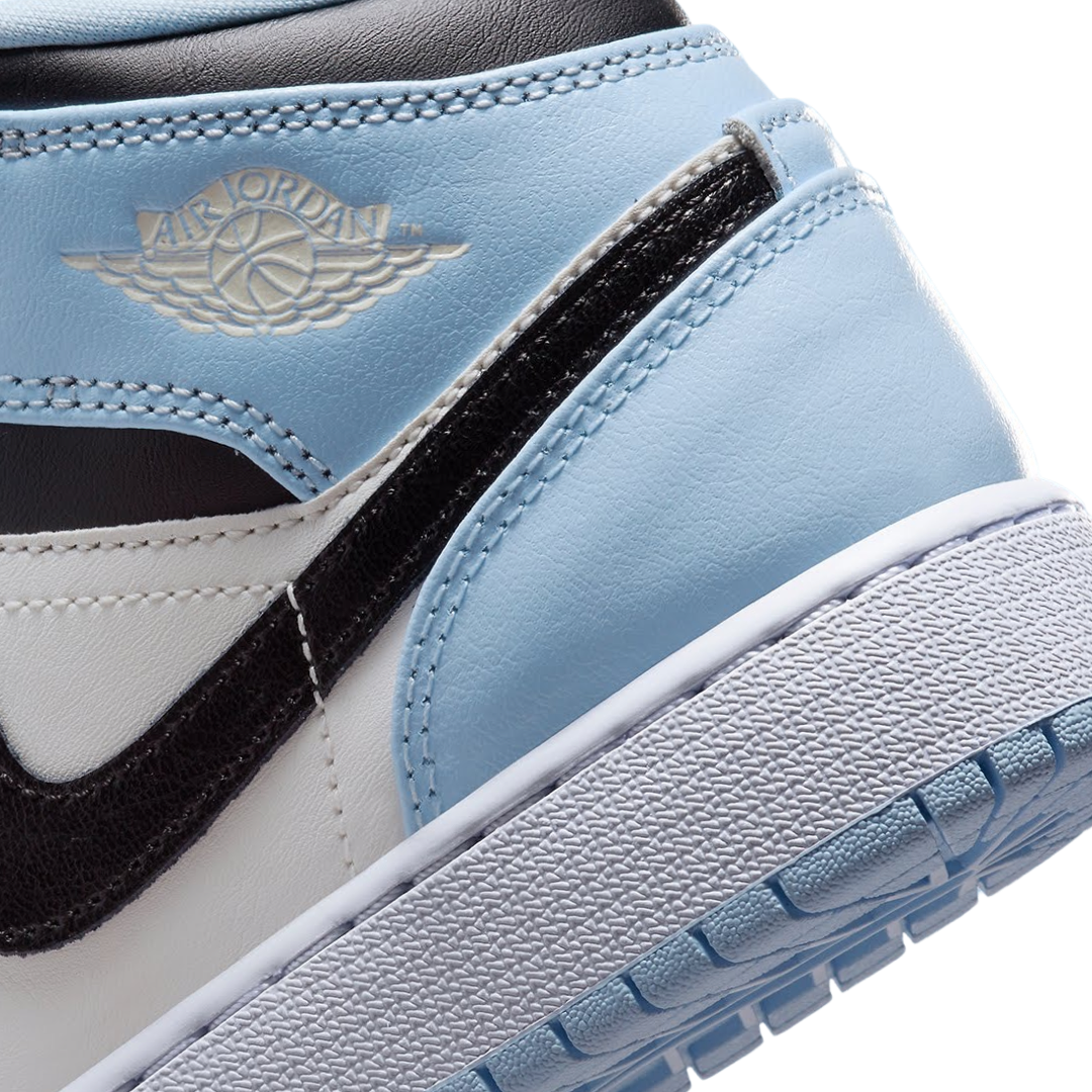 Air Jordan 1 Mid GS Ice Blue Black Sail White