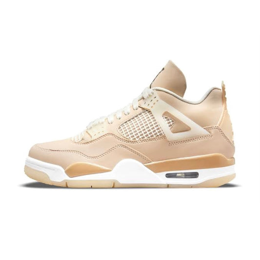 Women's Air Jordan 4 Shimmer Tan Metallic Silver