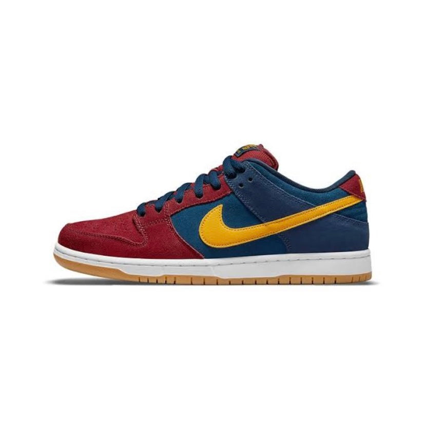 Nike SB Dunk Low Pro Premium Barcelona Navy University Gold Gym Red