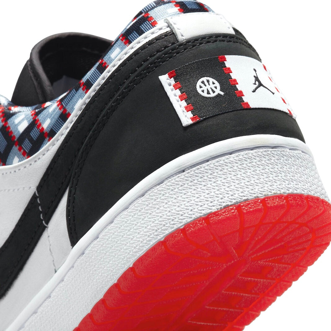 Air Jordan 1 Low Quai 54 White Black University Red