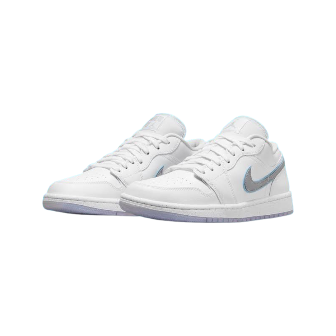 Women's Air Jordan 1 Low Dare To Fly White Metallic Silver White