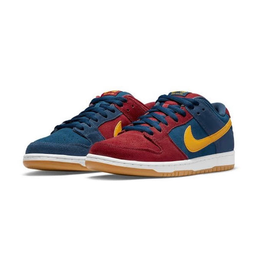 Nike SB Dunk Low Pro Premium Barcelona Navy University Gold Gym Red