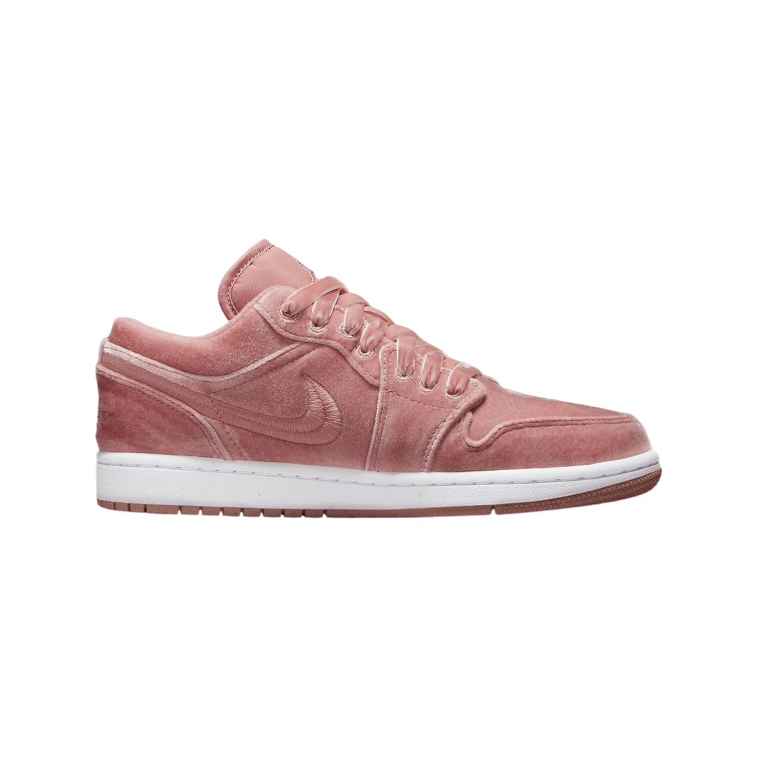 Women's Air Jordan 1 Low Pink Velvet Rust Pink White