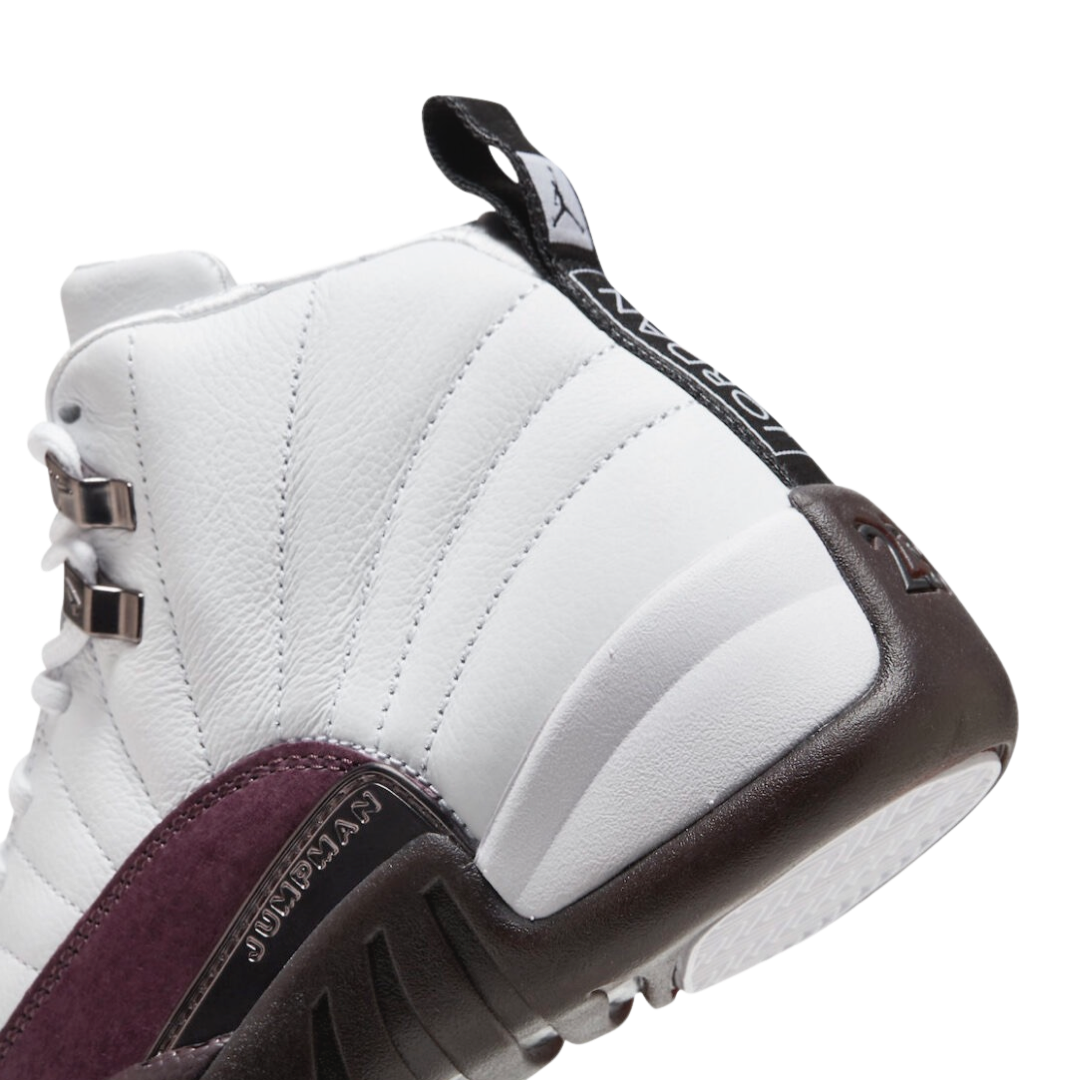 Women's Air Jordan 12 A Ma Maniere White Black Burgundy Crush