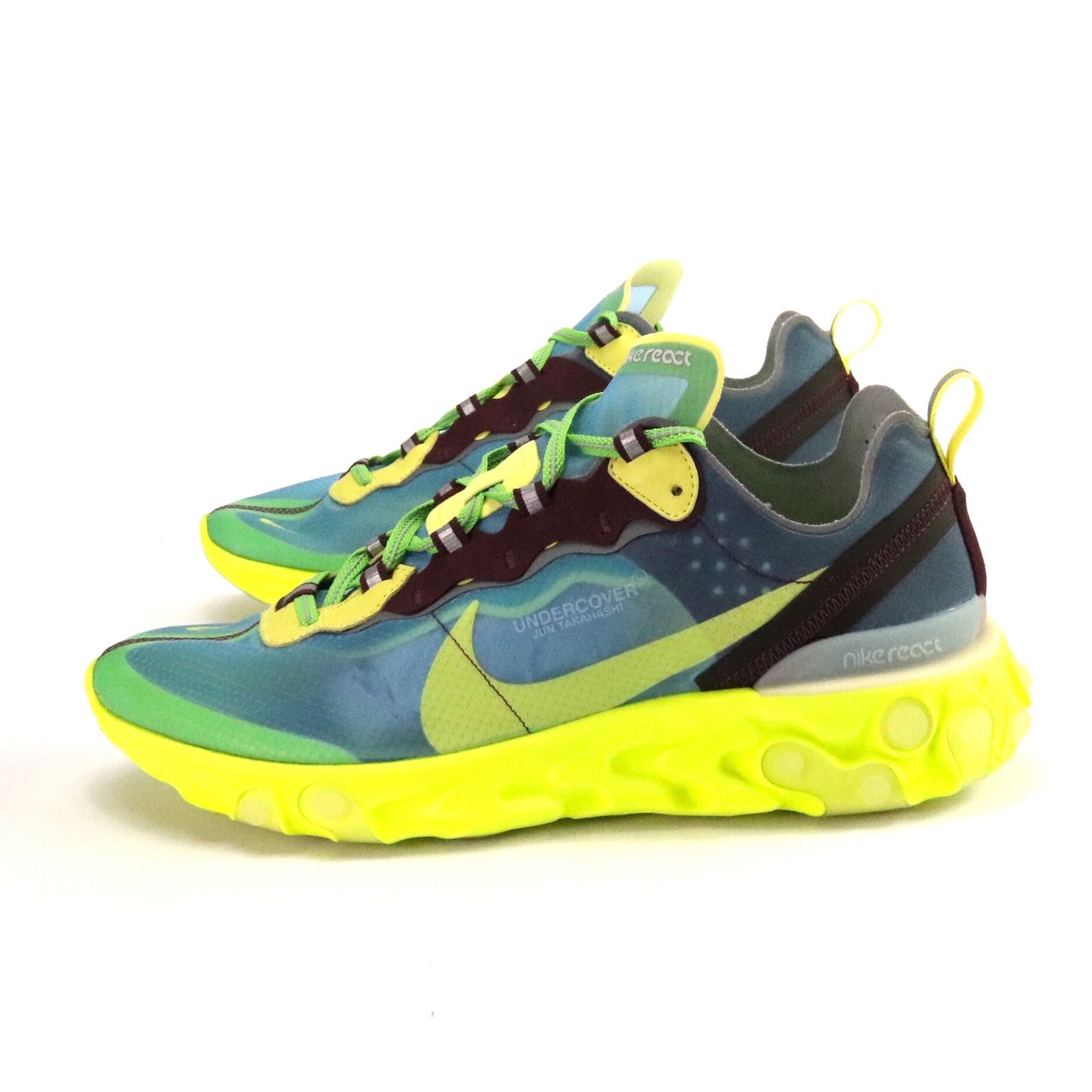 Nike React Element 87 x Undercover Lakeside Blue Electric Yellow