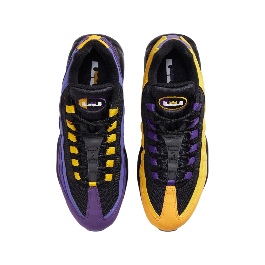 Nike Air Max 95 Lebron Lakers Black White Amarillo Court Purple