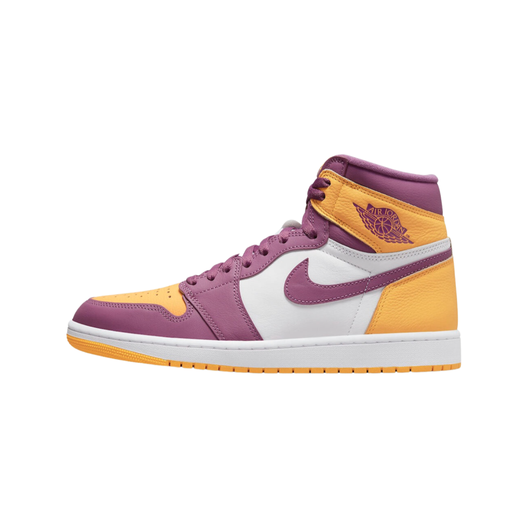 Air Jordan 1 High Brotherhood University Gold Light Bordeaux White