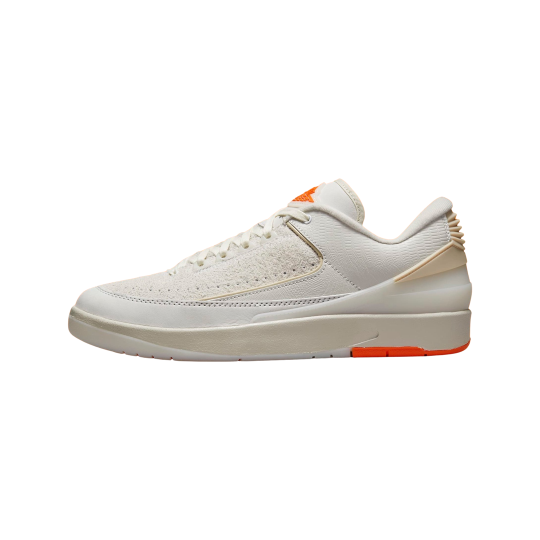 Air Jordan 2 Retro Low Shelflife White Sail Light Bone Bright Mandarin